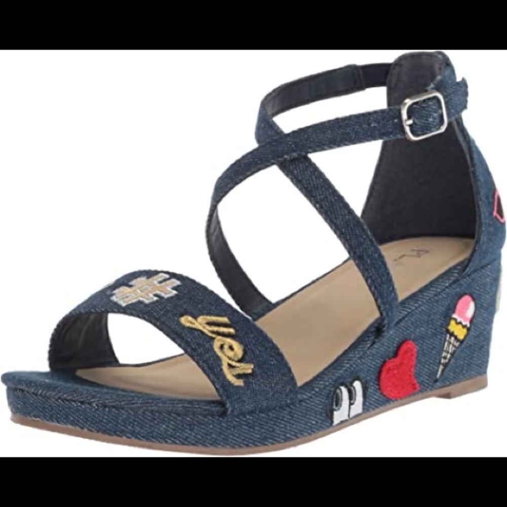 Girls Children's Place Denim Wedges w/ Appliques